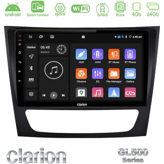 Clarion Car Audio System for Mercedes-Benz E Class / CLS Class (Bluetooth/USB/WiFi/GPS/Apple CarPlay/Android Auto) with 9" Touch Screen