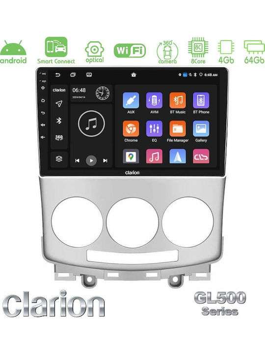 Clarion Ηχοσύστημα Αυτοκινήτου για Mazda 5 2004-2010 (Bluetooth/USB/WiFi/GPS/Apple-Carplay/Android-Auto) με Οθόνη Αφής 9"