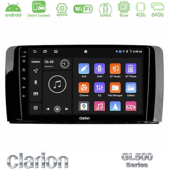 Clarion Ηχοσύστημα Αυτοκινήτου για Mercedes-Benz R-Class 2006-2012 (Bluetooth/USB/WiFi/GPS/Apple-Carplay/Android-Auto) με Οθόνη Αφής 9"
