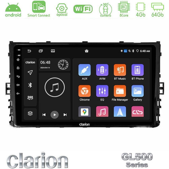 Clarion Auto-Audiosysteme für Volkswagen Polo Tiguan Golf T-Roc T-Cross 2017 mit Touchscreen 9" Bluetooth USB WiFi GPS Apple CarPlay Android Auto