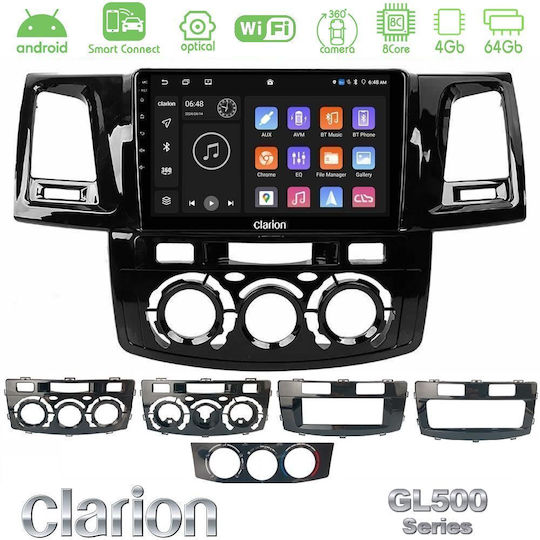 Clarion Автомобилна Аудио Система За Toyota Hilux 2007-2016 Bluetooth USB Вграден Wi-Fi GPS Apple CarPlay Android Auto С Touch Screen 9