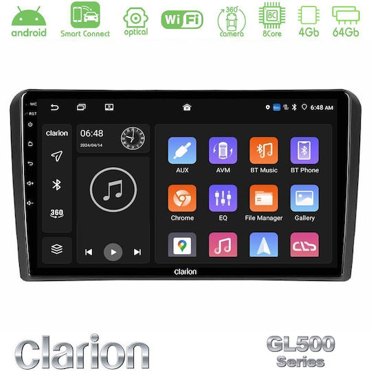 Clarion Car Audio System for Audi A3 2003-2012 (Bluetooth/USB/WiFi/GPS/Apple CarPlay/Android Auto) with 9" Touch Screen