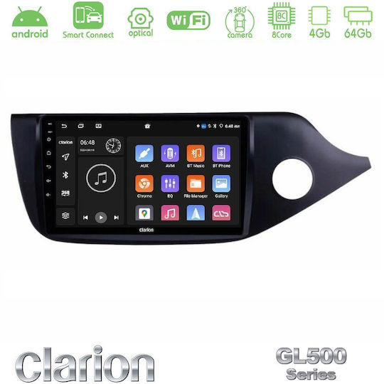 Clarion Автомобилна Аудио Система За Kia Ceed 2013-2017 Bluetooth USB Вграден Wi-Fi GPS Apple CarPlay Android Auto С Touch Screen 9"
