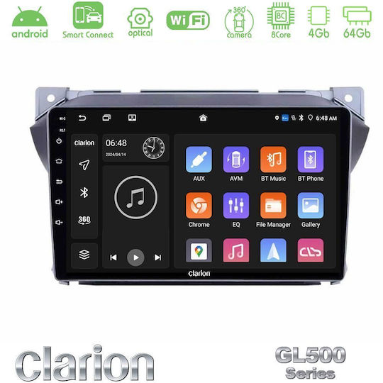 Clarion Car Audio System for Suzuki Alto Nissan Pixo Bluetooth USB WiFi GPS Apple CarPlay Android Auto with 9" Touch Screen