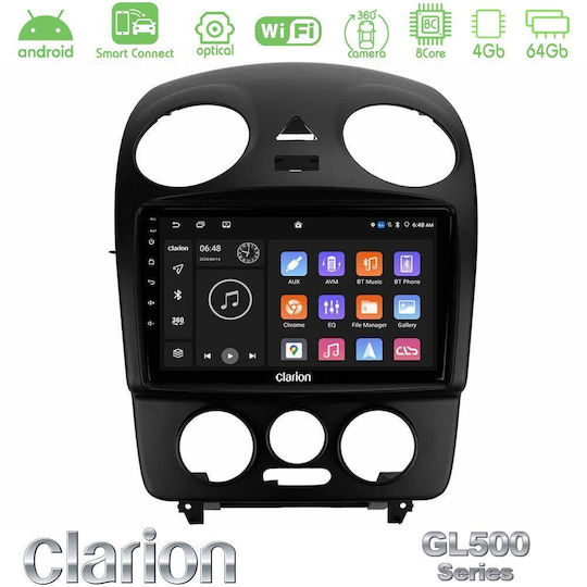 Clarion Sistem Audio Auto Pentru VW Gândac 2004-2010 Bluetooth USB Wi-Fi GPS Apple CarPlay Android Auto Cu Ecran Tactil 9