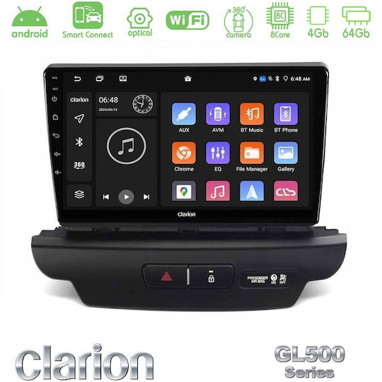 Clarion Auto-Audiosystem für Kia Ceed 2018-2023 Bluetooth USB Eingebautes Wi-Fi GPS Apple CarPlay Android Auto mit 9 Zoll Touchscreen