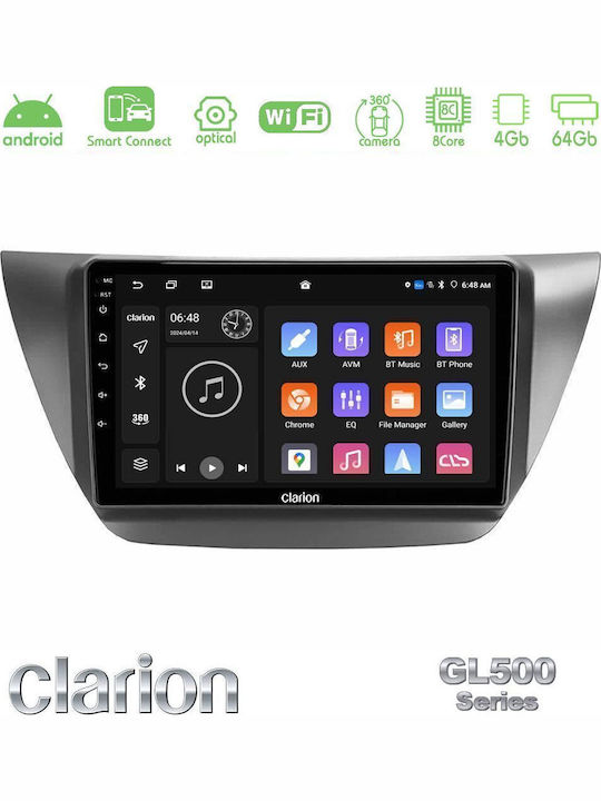 Clarion Sistem Audio Auto pentru Mitsubishi Lancer 2004 – 2008 Bluetooth USB Wi-Fi GPS Apple CarPlay Android Auto cu Ecran Tactil 9"