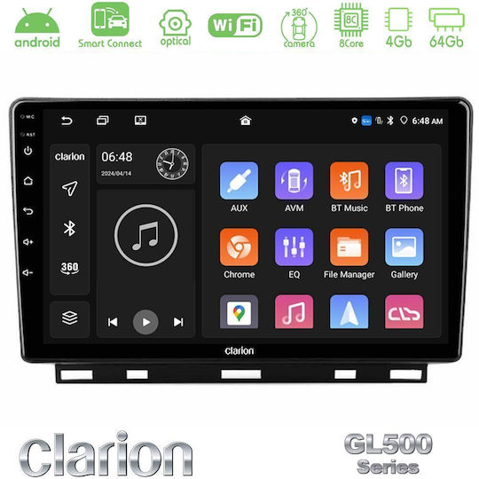 Clarion Auto-Audiosystem Für Renault Clio 2020-2024 Bluetooth USB Eingebautes Wi-Fi GPS Apple CarPlay Android Auto Mit 9 Zoll Touchscreen