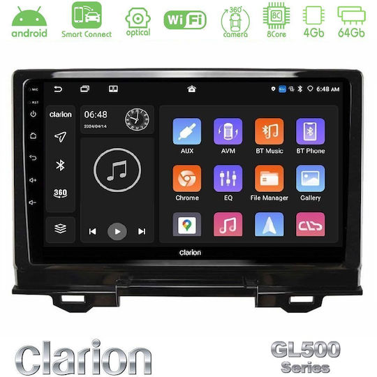 Clarion Ηχοσύστημα Αυτοκινήτου για Honda HR-V 2021 (Bluetooth/USB/WiFi/GPS/Apple-Carplay/Android-Auto) με Οθόνη Αφής 9"