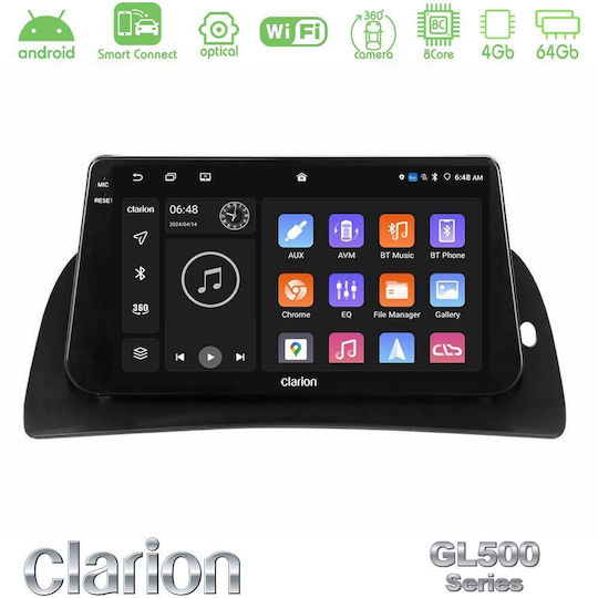 Clarion Ηχοσύστημα Αυτοκινήτου για Renault Kangoo 2014-2018 (Bluetooth/USB/WiFi/GPS/Apple-Carplay/Android-Auto) με Οθόνη Αφής 9"