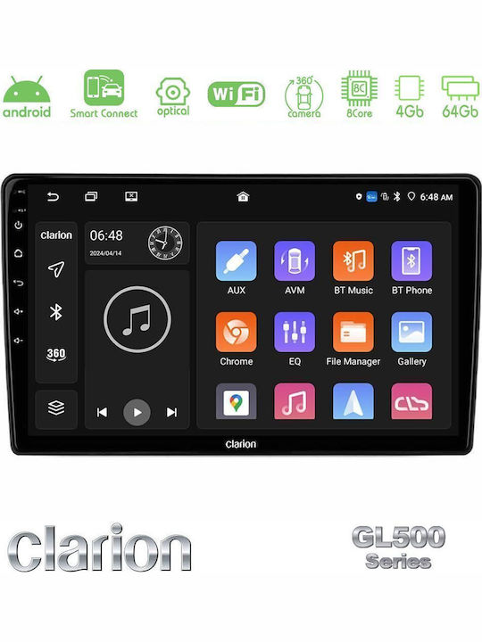 Clarion Auto-Audiosystem für Alfa Romeo Brera / Spinne (Bluetooth/USB/Eingebautes Wi-Fi / GPS / Apple CarPlay / Android Auto) mit 9 Zoll Touchscreen