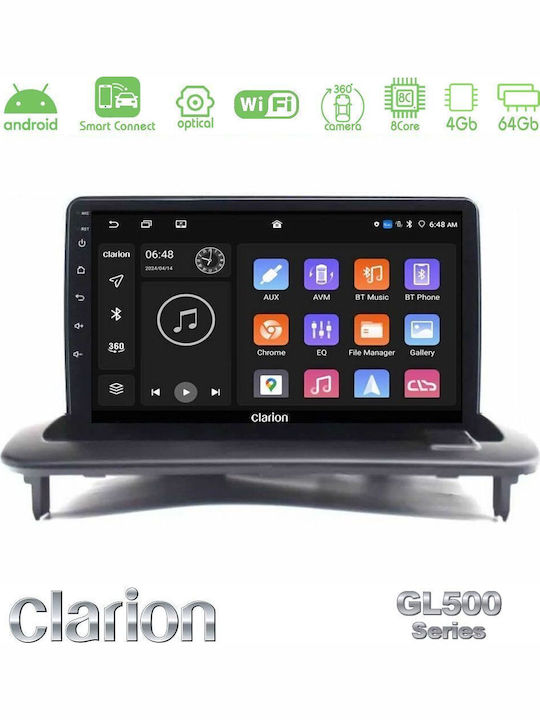Clarion Auto-Audiosystem für Volvo S40 / C30 / C70 (Bluetooth/USB/Eingebautes Wi-Fi / GPS / Apple CarPlay / Android Auto) mit 9 Zoll Touchscreen