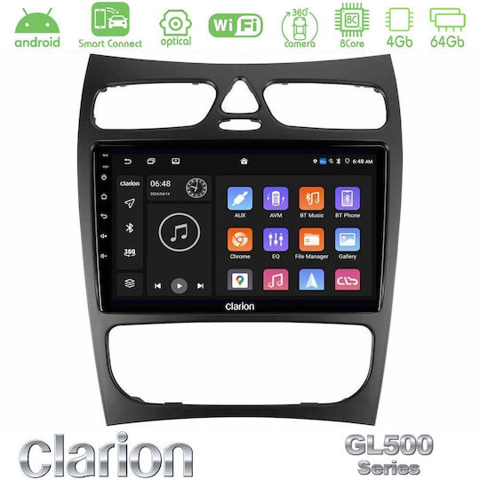 Clarion Автомобилна Аудио Система За Mercedes-Benz CLK Class 2000-2004 Bluetooth USB Вграден Wi-Fi GPS Apple CarPlay Android Auto С Touch Screen 9