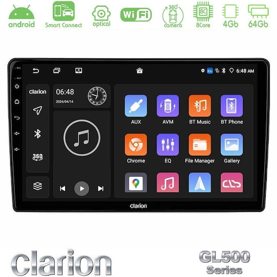 Clarion Ηχοσύστημα Αυτοκινήτου για Alfa Romeo Mito 2008-2014 (Bluetooth/USB/WiFi/GPS/Apple-Carplay/Android-Auto) με Οθόνη Αφής 9"