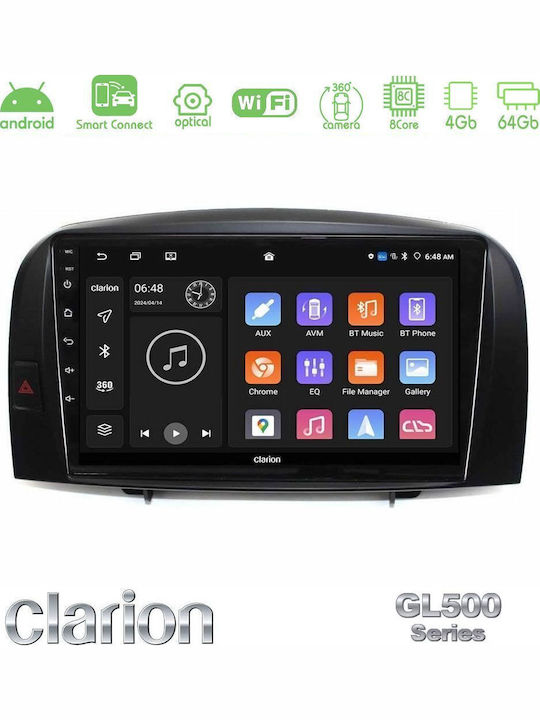 Clarion Auto-Audiosystem für Hyundai Sonata 2005-2009 Bluetooth USB Eingebautes Wi-Fi GPS Apple CarPlay Android Auto mit Touchscreen 10 Zoll