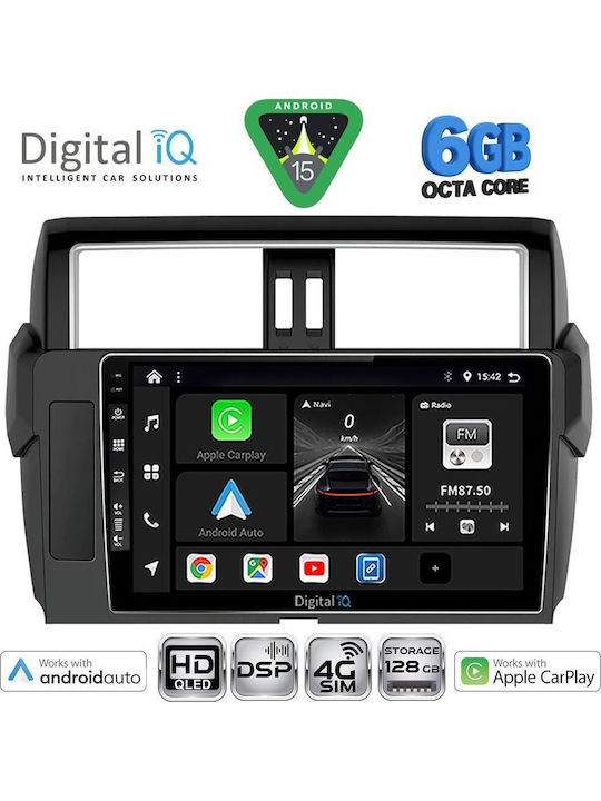 Digital IQ Auto-Audiosystem für Toyota Prado 2014-2017 (Bluetooth/USB/Eingebautes Wi-Fi / 3G/GPS/Apple CarPlay/Android Auto) mit 10 Zoll Touchscreen