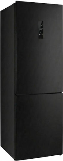 Davoline Kühlschrank mit Gefrierfach 400lt NoFrost Υ186.5xΠ60xΒ68cm Schwarz DCBL 400 BL