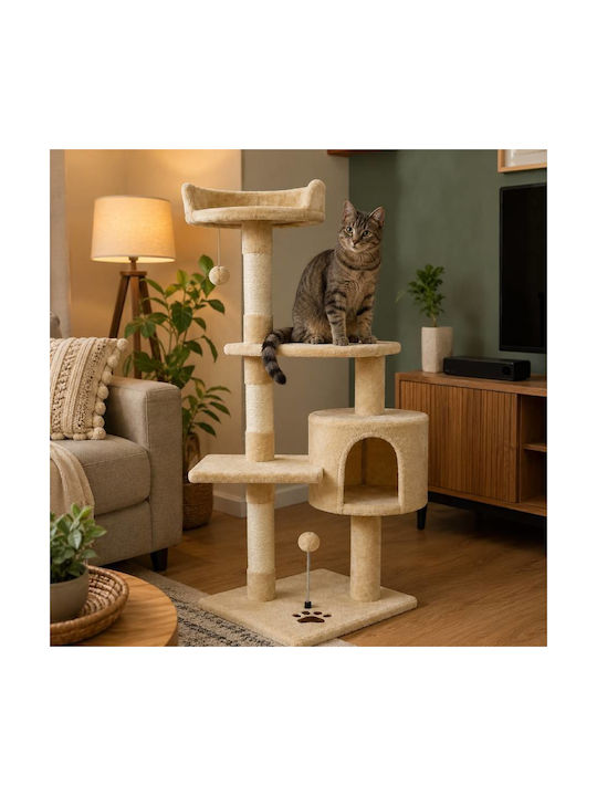Purrfect Perch Бежов 40x40x116см.