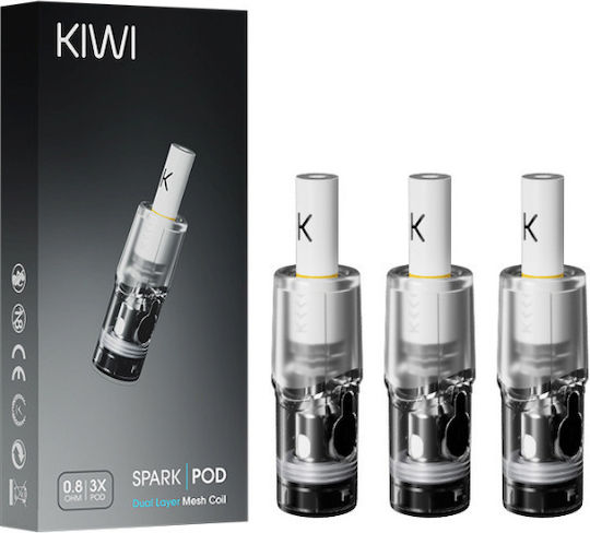 Kiwi Piese de schimb Pods 3 buc 2ml cu Impedanță 1.2ohm