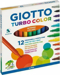 Giotto Markere de desen Subțiri Set 12 culori