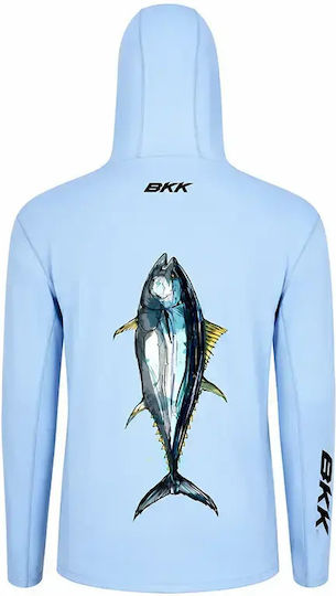 Μπλούζα Ψαρέματος Bkk Hooded Long Sleeve Performance Tuna