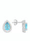 Heliophilia Silver Silver Earrings Navy Blue