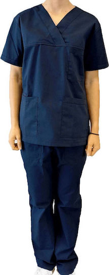 Fabrik Unisex Medizinisches Hose & Bluse Set Marineblau
