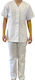 Fabrik Fabrik Damen Medizinischer Kittel Hose & Bluse Set Weiß MARK968