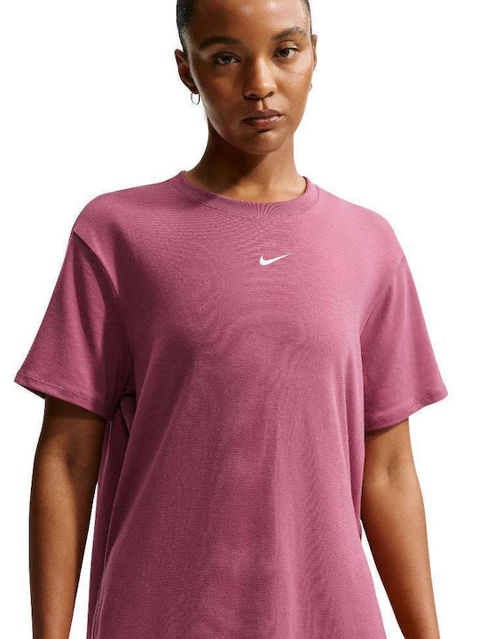 Nike Dri-fit Dri-fit Γυναικεία Μπλούζα Pink Smoke