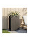 vidaXL Garten Pflanzgefäß Metallisch Schwarz 50x30x75cm