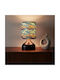 Inspiral Tree Metal Vintage Table Lamp for E27 Socket with Shade and Purple Base