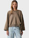 Дълъг Дамски Суитшърт Light Brown