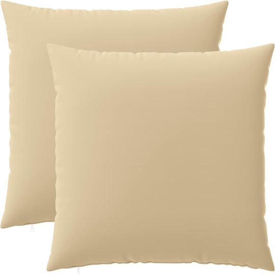 vidaXL Față De Pernă Heerlen Bej 2 Bucăți 60x60 Cm vidaXL Față De Pernă Heerlen Bej 2 Bucăți 60x60 Cm