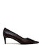 Leather Heels with Medium Heel Brown