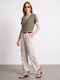 Women's Khaki T-shirt