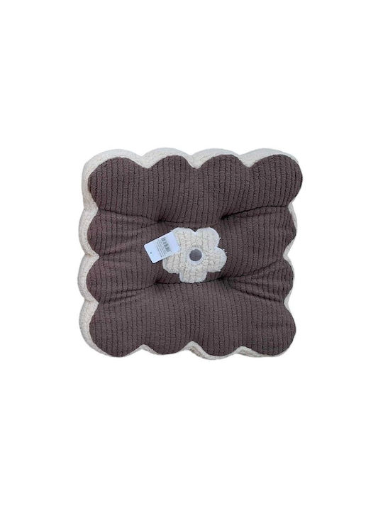 Garden Chair Cushion Brown 40x40cm