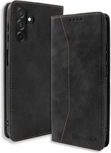 Bodycell Book Δερματίνης / Δερμάτινο Μαύρο (Galaxy A27)