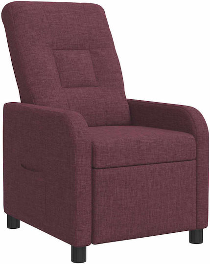 Relax Armchair with Footstool Purple 66x95x100cm Relax Armchair with Footstool Purple 66x95x100cm