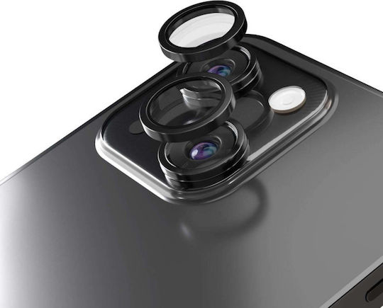 Protector Ring Protecție Cameră Tempered Glass Negru pentru Iphone 14 / 14 Plus