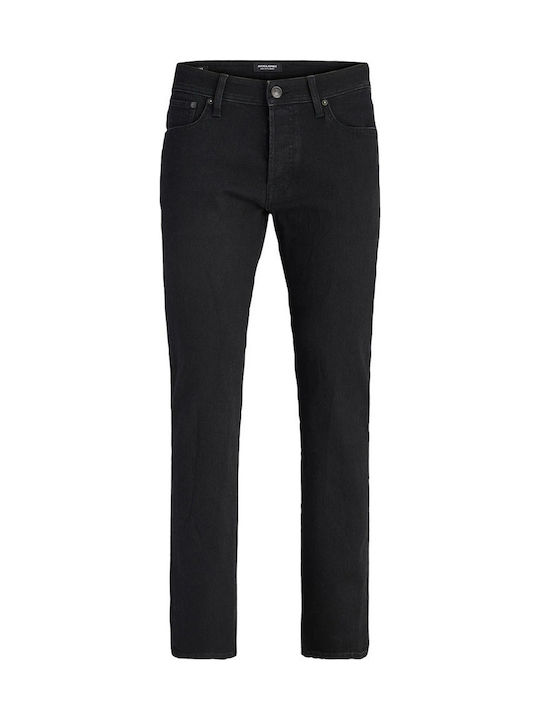 Jack & Jones Mike Elastic Regular Tapered Fit Black Denim Jeans Pants