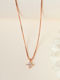 Elika Silver Necklace From Pink Gold Plated Silver Pink