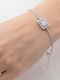 Grekas Women's Rosette Silver Bracelet with Zircon 5cm