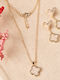 Elika Silver Schmuckset mit Halskette & Ohrringe