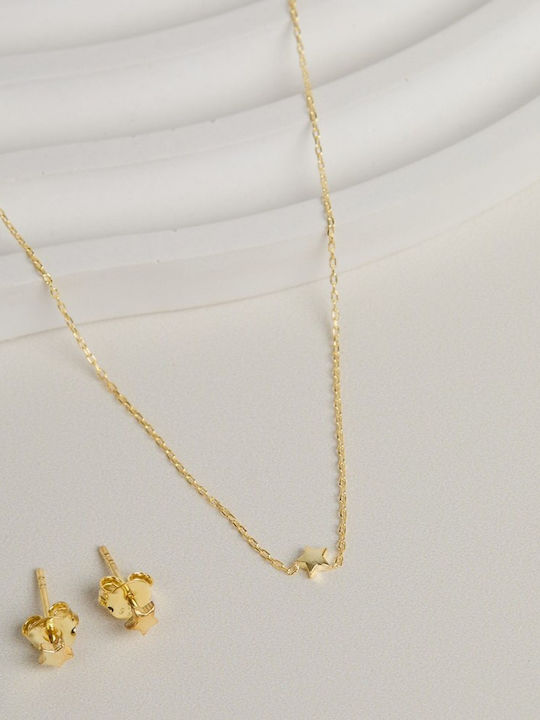 Elika Silver Schmuckset Mit Halskette & Ohrringe Aus Silber