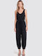 Women's Sleeveless One-piece Jumpsuit Black