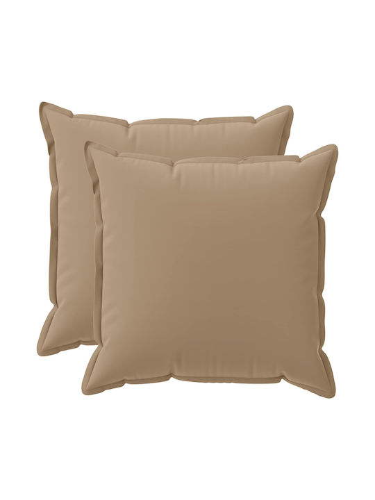 vidaXL Dekorativer Kissenbezug Houten Taupe 55x...