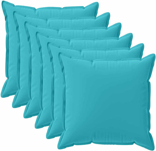 vidaXL Decorative Pillow Case Houten Turquoise 50x50cm