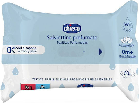 Chicco Μωρομάντηλα χωρίς Οινόπνευμα & Parabens 60τμχ