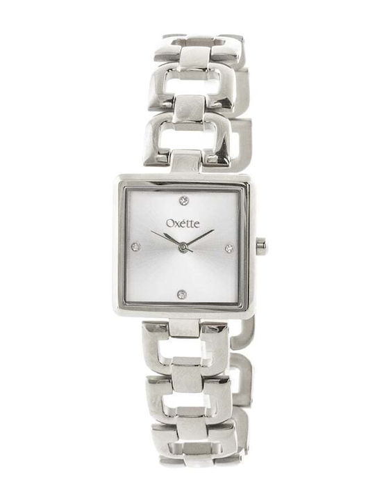 Oxette Women’s Battery Watch with Silver Metal Bracelet