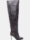 Wildleder Damenstiefel Über dem Knie Braune